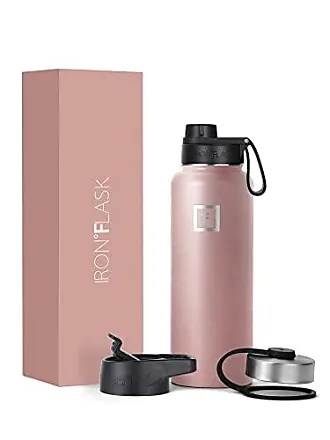 Iron Flask Sports Water Bottle - 22 oz 3 Lids (Straw Lid) Leak Proof Vacuum Insulated Stainless Steel Double Walled Thermo Mug Metal Canteen, Midnight