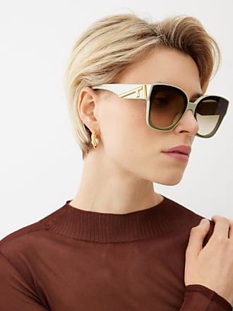 Fendi FF 290 Metal Womens Cat-Eye Sunglasses Gold 58mm Adult 