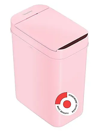 13 Gallon Trash Can Plastic Kitchen Trash Can Automatic Touch Free  High-Capacity Garbage Can with Lid for Bedroom Bathroom Home Office 50  Liter,Pink 