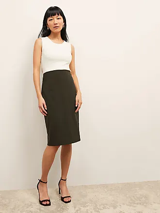 P.A.R.O.S.H. panelled leather pencil skirt - Brown
