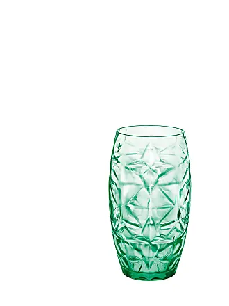 Bormioli Rocco Romantic Cooler Glass Set of 4 16 oz Pastel Green