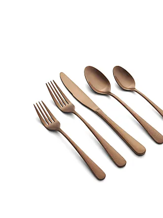 Cambridge Silversmiths Rame Copper 12-Piece Cutlery Set with Block