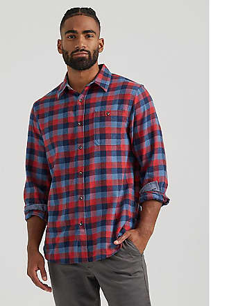 Lee Valley Collar Fleece Lined Flannel Unisex Shirt Red & Black Check