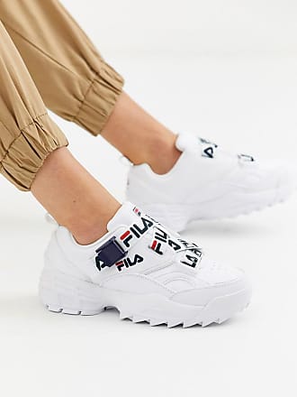 fila fast charge trainer with logo straps in white