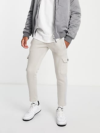Soul-star cargo style noir/gris chiné/gris anthracite polaire pantalons de jogging 
