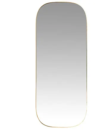 Espejo ovalado de acero dorado 114x50 Hipster