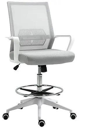 Chaise de Bureau Assise Haute Réglable Pivotant 360° Maille Respirante,  Noir