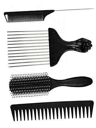 4 Pièces Peigne à Cheveux Noir Peigne de Poche en Plastique Peigne de Coupe  de Cheveux