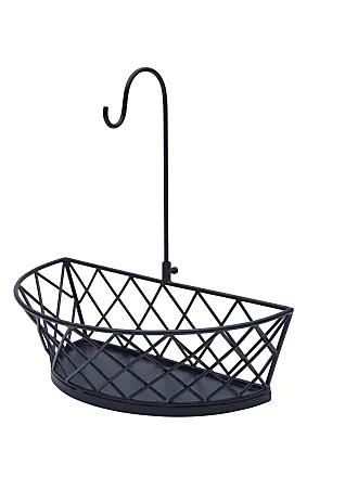 Gourmet Basics Black Metal Lattice Farm Condiment Caddy