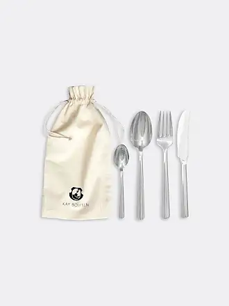 Kay Bojesen Grand Prix small salad set, polished stainless steel