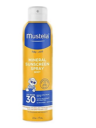 Mustela Baby Mineral Sunscreen Spray SPF 30 Broad Spectrum - Body Sun Spray for Sensitive Skin - Non-Nano, Water Resistant & Fragrance Free - 6 fl.oz