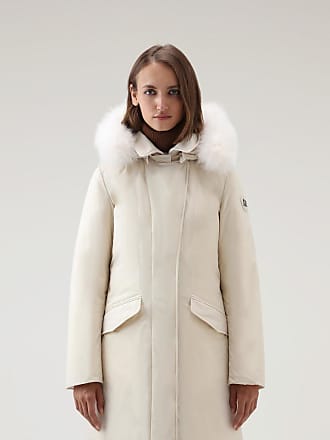 Damen Bekleidung Mäntel Lange Jacken und Winterjacken Arma Wolle Mantel mit Gürtel in Weiß 
