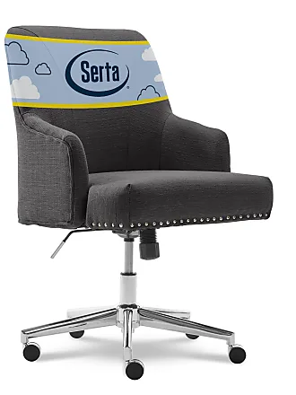 Serta Mid-Back Office Chair With Mesh Accents And Memory Foam, Black