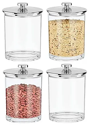 mDesign mdesign wide acrylic apothecary jars with airtight lids