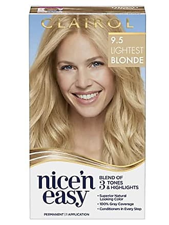 Clairol Nicen Easy Permanent Hair Dye, 9.5 Lightest Blonde Hair Color, 1 Count