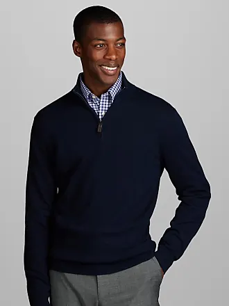 Blue half store zip jumper