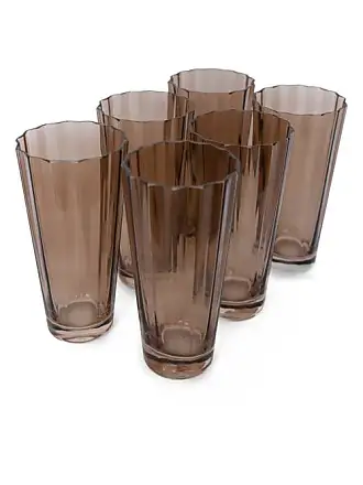 Estelle Colored Glass Tinted Regal Goblets 6-Piece Set