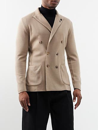 Lardini Double-Breasted Logo-Patch Blazer