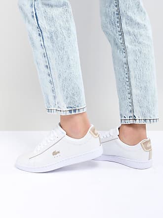 lacoste rose gold sneakers