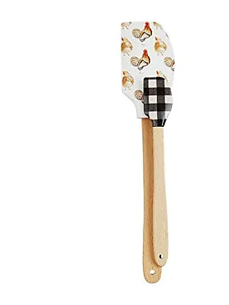 Mud Pie Orange Floral and Pink Silicone Spatula Set