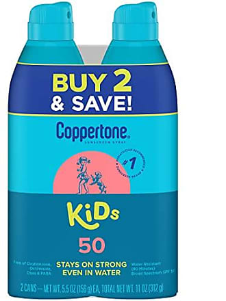 Coppertone Kids Sunscreen Spray SPF 50, Water Resistant Spray Sunscreen for Kids, 1 Pediatrician Recommended Sunscreen Brand, Broad Spectrum SPF 50 Sunscreen Pac