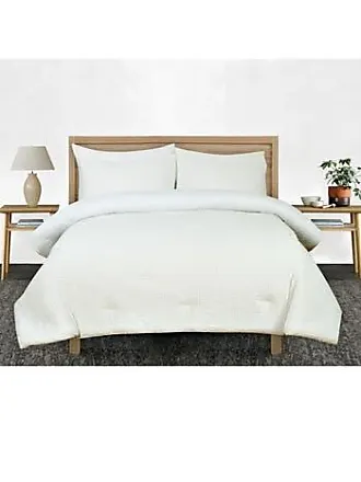 Compare Prices For King 3-piece Waffle Knit Comforter Set In White At 