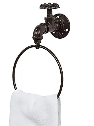 Dog Design Cast Iron Wall Mounted Bathroom Hand Towel Ring, Set of 2 –  MyGift