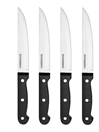 At Home Farberware 4-Piece Stamped Stainless Steel Steak Knife Set