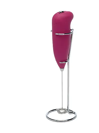 Elementi Milk Frother for Coffee with Stand - Handheld Milk Frother - Coffee Frother Handheld (Light Pink)