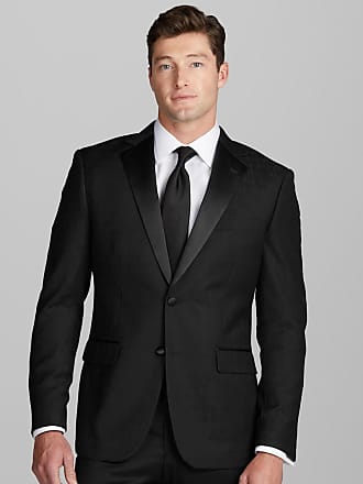 FRANKERS 100% Polyester Regular Fit Classic Satin Notch Lapel One Button Men’s Black Tuxedo Jacket 