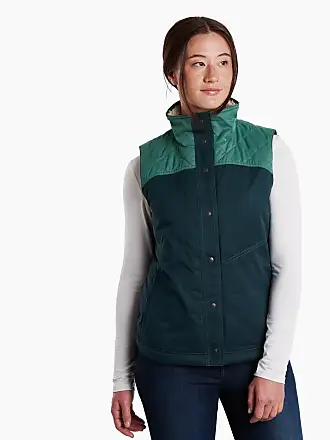 KUHL Women’s Fleece Sweater Size L Green/Cream Colored