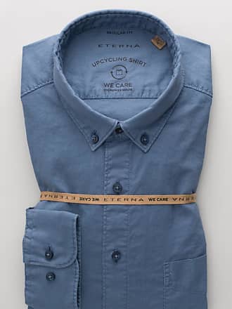 Yves Saint Laurent Shirt met lange mouwen turkoois-blauw gestreept patroon Mode Zakelijke overhemden Shirts met lange mouwen 