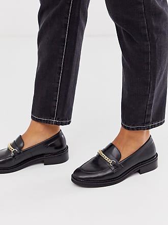 asos black loafers womens
