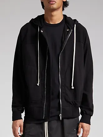 Rick Owens Drawstring Cotton Hoodie - Black