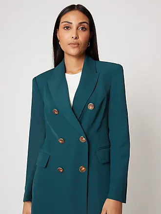 Petite Tailored Button Military Blazer