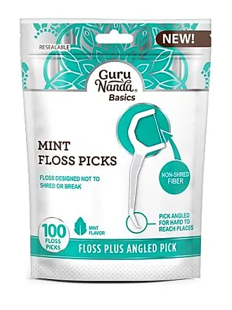 Gurunanda Oral Care Travel Kit with Butter on Gums Toothbrush, Tongue Scraper, Floss Picks, and Coconut & Mint Oil Pulling Sachet