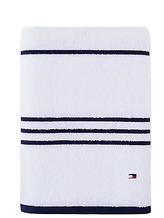 Tommy Hilfiger Navy Milleraies Towel - Hand Towel (£26) ❤ liked