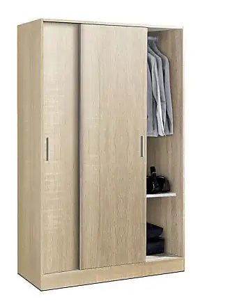 Armoire Pegane Armoire meuble de rangement 2 portes interieur/exterieur  coloris beige - Longueur 90 x Profondeur 45 x Hauteur 184 cm 