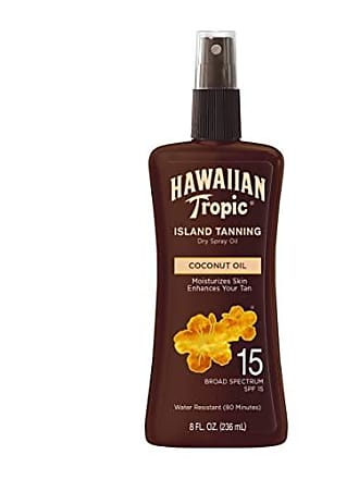 Hawaiian Tropic Sunscreen Protective Tanning Dry Oil Broad Spectrum Sun Care Sunscreen Spray - SPF 15, 8 Ounce (Packaging May Vary)