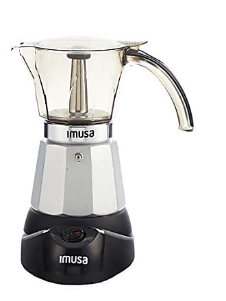 IMUSA GAU-18215 4 Cup Bistro Electric Espresso & Cappuccino Maker with Carafe Silver