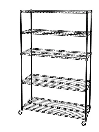 Seville Classics UltraDurable Heavy Duty NSF Solid Steel Wire Rack Storage  Unit, Organizer for Garage, Warehouse, Office, Restaurant, Classroom,  Kitchen, Silver, 5-Tier Shelving, 36 W x 14 D