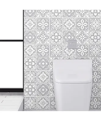 Walplus Andalu Light Grey Cement Spanish Wall Tile Sticker Set - 6 x 6 in - 24 Pieces at Nordstrom Rack