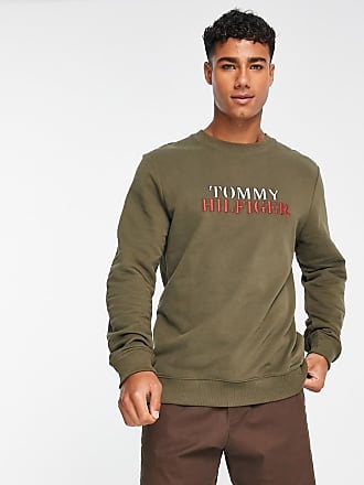 Tommy Hilfiger Atlantic Z-mk Pine Grove Heather Green Pullover for Men Mens Clothing Sweaters and knitwear Zipped sweaters 