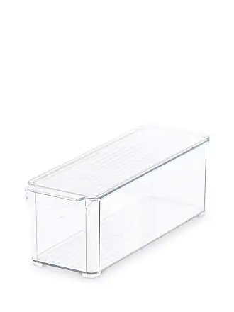 CURVER Storage Box Handy Plus with lid 6L in Transparent/Silver, 29.5 x  19.5 x 14 cm