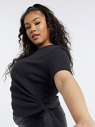 Outrageous Fortune Plus exclusive ruched side detail top in black