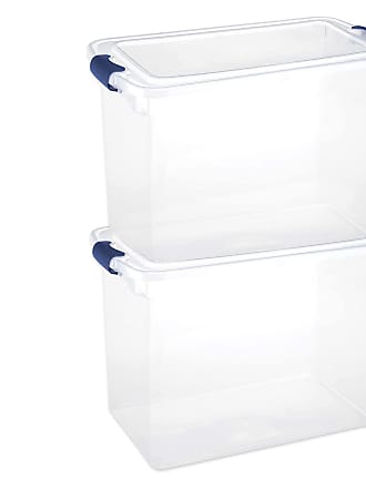 HOMZ 112 Quart Storage Container 2 Pack with 66 Quart Storage