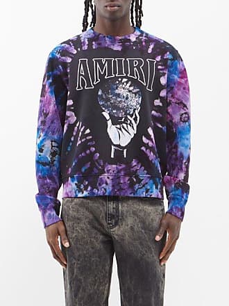 AMIRI - Oversized Crystal-Embellished Paint-Splattered Cotton-Jersey T-Shirt  - Black Amiri