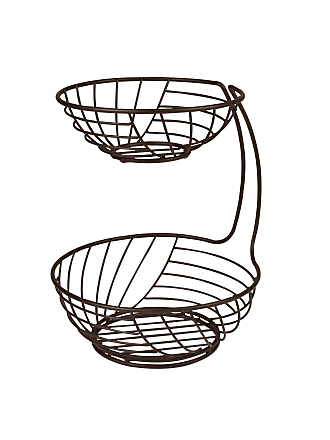  Spectrum Diversified 2-Tier Corner Basket, Satin