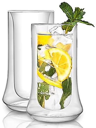 NutriChef 4 Pcs. of Highball Drinking Glass - Heavy Base and Tall Glass  Tumbler for Water, Wine, Beer, Cocktails, Whiskey, Juice, Bars, Mixed Drinks