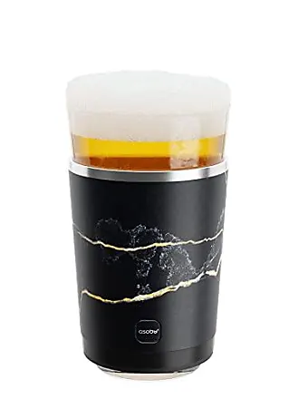 Asobu Whiskey Glass with Insulated Stainless Steel Sleeve, 10.5 Ounces (Midnight Marble)